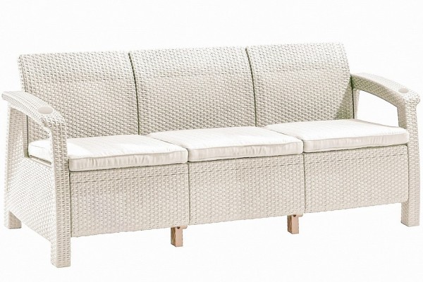 Трёхместный диван  Yalta Sofa 3 Seat белый купить в Зеленограде