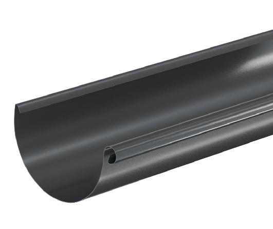 Водосток Aquasistem, система 125x90 - Водосточный желоб 3.00м RAL 7024 Тёмно-серый купить в Зеленограде