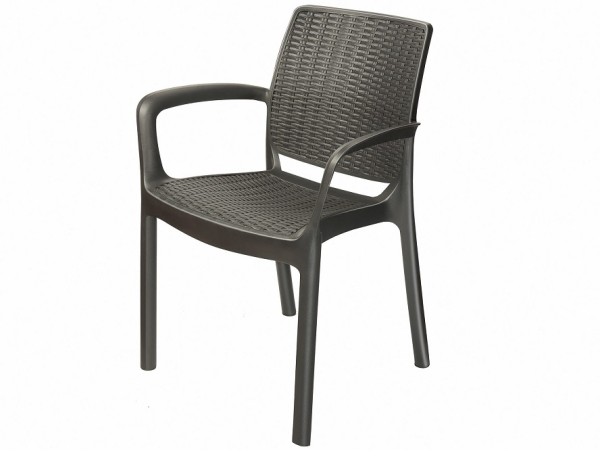 Стул с подлокотниками JERSEY Коричневый купить в Зеленограде