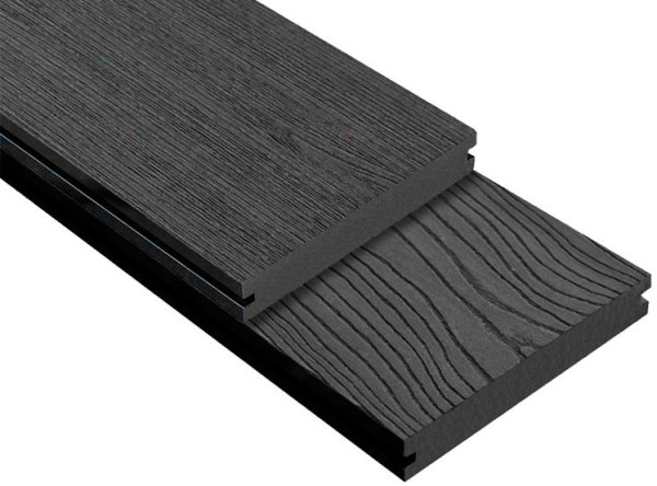 Террасная доска ДПК Outdoor 3D полнотелая STORM/OCEAN BLACK черная купить в Зеленограде