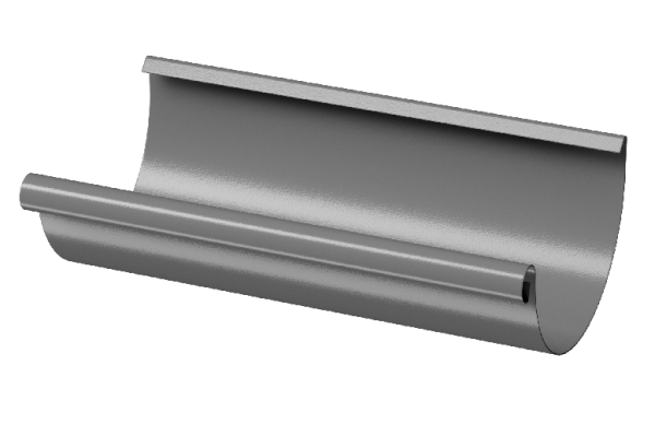 Желоб полукруглый D125 3 м Döcke STAL PREMIUM Графит, (RAL 7024) купить в Зеленограде