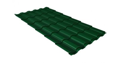Металлочерепица кредо GL 0,5 Quarzit lite RAL 6005 зеленый мох