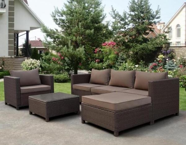 Комплект мебели AFINA плетеной из иск. ротанга YR821A Brown/Beige купить в Зеленограде
