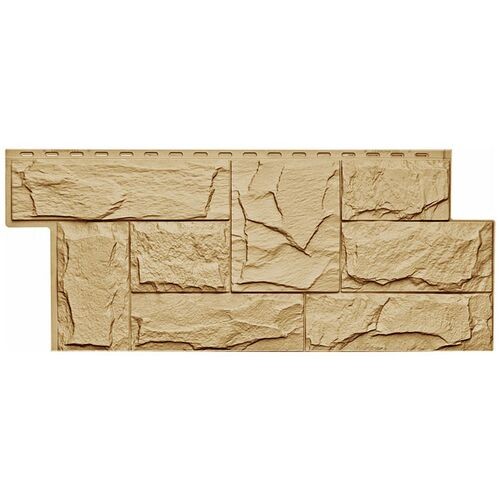 Фасадная панель T-Сайдинг- Гранит Леон ЭКО-1 Крем купить в Зеленограде