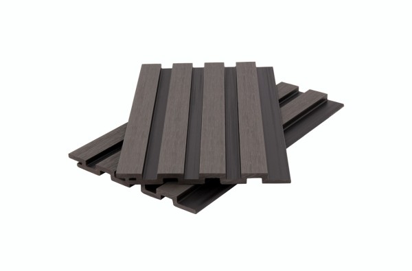 Стеновая панель брусковая двухцветная co-extrusion, grey dark купить в Зеленограде