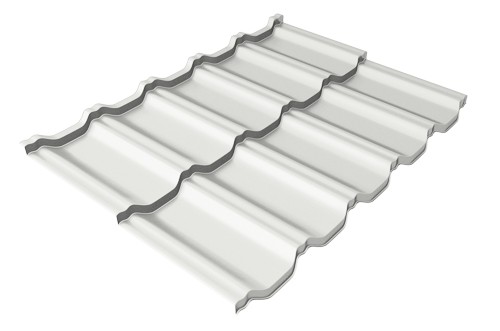 Металлочерепица модульная Квинта Uno Grand Line c 3D резом 0,5 Satin RAL 9003 сигнальный белый купить в Зеленограде