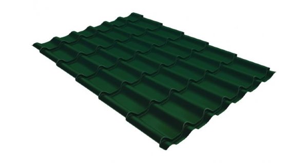 Металлочерепица классик 0,5 Satin RAL 6005 зеленый мох купить в Зеленограде