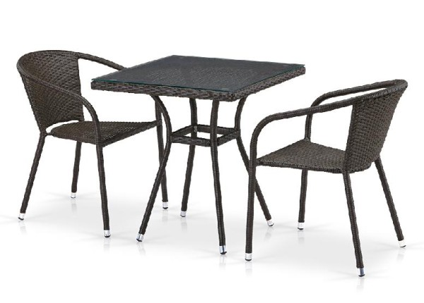 Комплект плетеной мебели AFINA из иск. ротанга T282BNT/Y137C-W53 Brown 2Pcs купить в Зеленограде