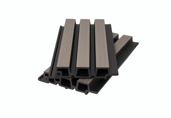 Фасадная панель брусковая двухцветная co-extrusion, snow mix купить в Зеленограде