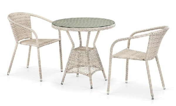 Комплект плетеной мебели AFINA из иск. ротанга T705ANT/Y137C-W85 Latte 2Pcs купить в Зеленограде