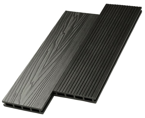 Террасная доска ДПК NanoWood двусторонняя New 3D тиснение + вельвет Графит купить в Зеленограде