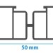 Лага алюминиевая KRONEX 50x25x3000 мм несущая купить в Зеленограде