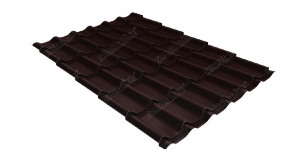 Металлочерепица классик GL 0,5 Quarzit RAL 8017 шоколад Metallic купить в Зеленограде
